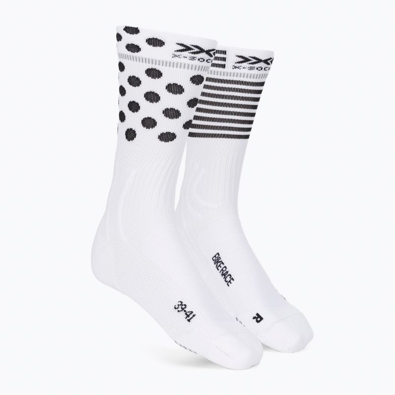 Șosete pentru biciclete X-Socks Bike Race alb/negru BS05S19U-W011