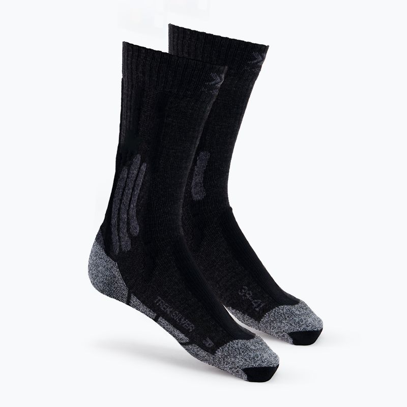 Șosete de trekking pentru bărbați X-Socks Trek Silver negru-gri TS07S19U-B010