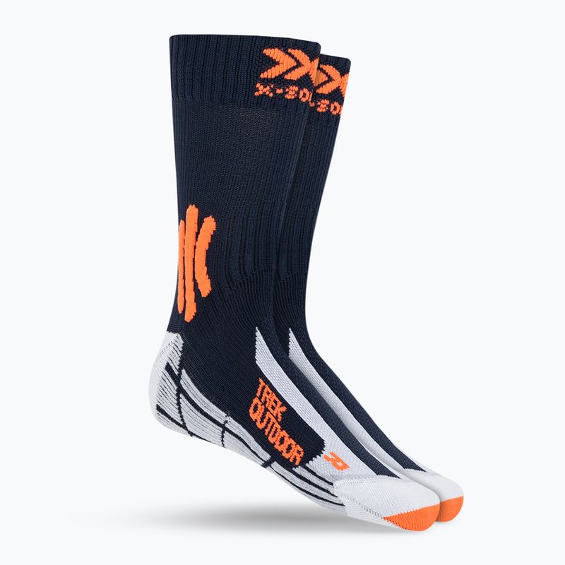 X-Socks Trek Șosete de trekking în aer liber albastru miezul nopții/portocaliu-curcubeu