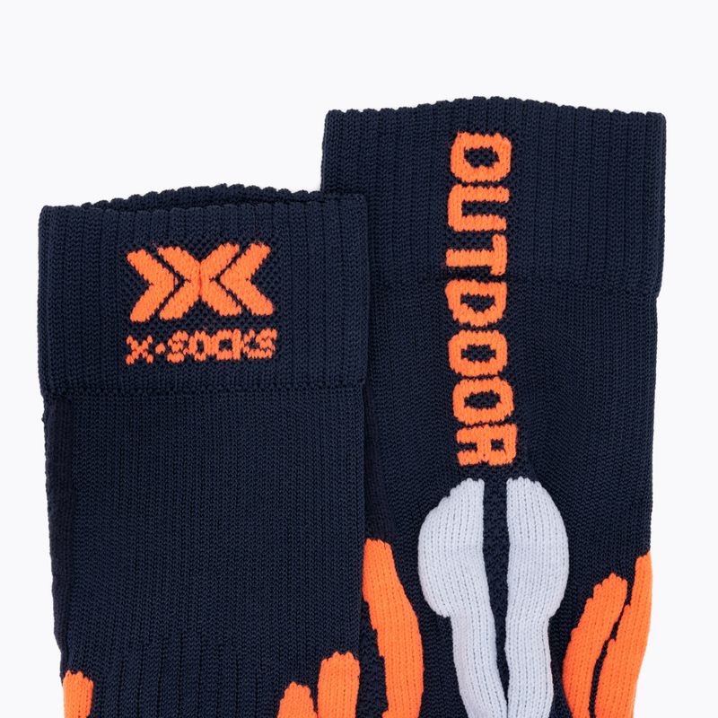 X-Socks Trek Șosete de trekking în aer liber albastru miezul nopții/portocaliu-curcubeu