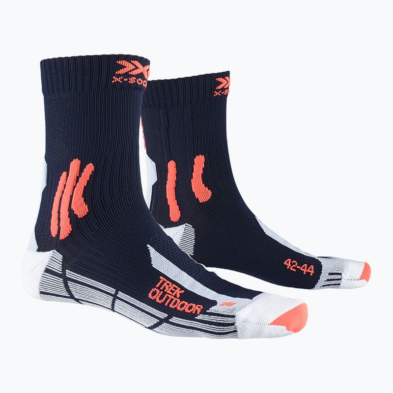 X-Socks Trek Șosete de trekking în aer liber albastru miezul nopții/portocaliu-curcubeu