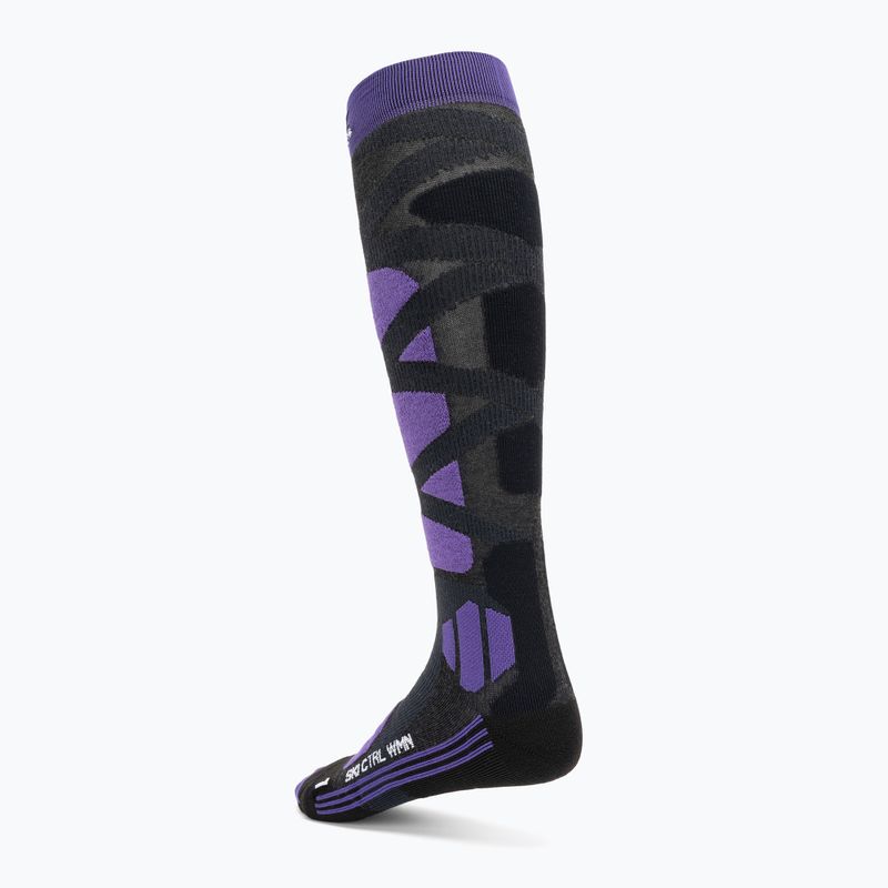 X-Socks Ski Control 4.0 șosete de schi de culoare cărbune/violet melange/purpuriu 2