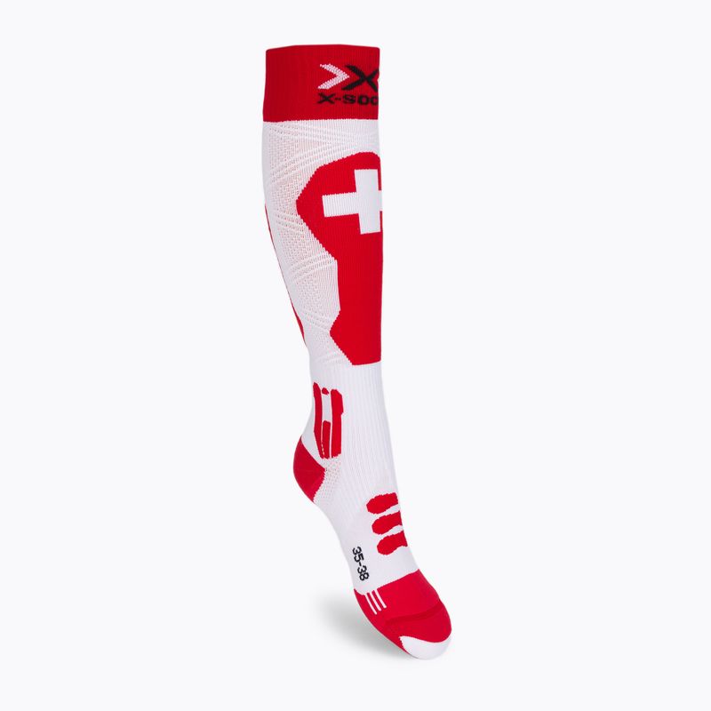 Șosete X-Socks Ski Patriot 4.0 Switzerland, alb, XSSS43W19U