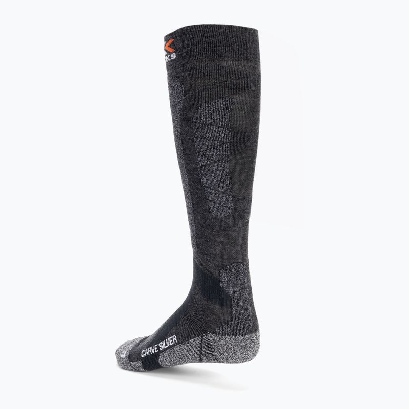 Șosete de trekking X-Socks Carve Silver 4.0, negru, XSSS47W19U 2