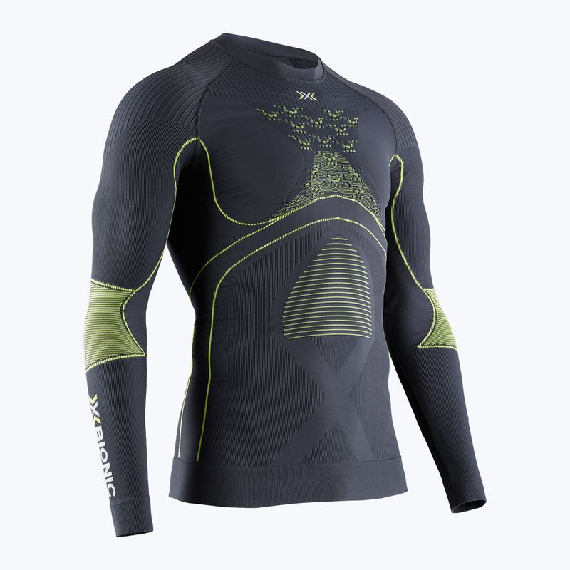 Bluză termică pentru bărbați X-Bionic Energy Accumulator 4.0 charcoal/yellow