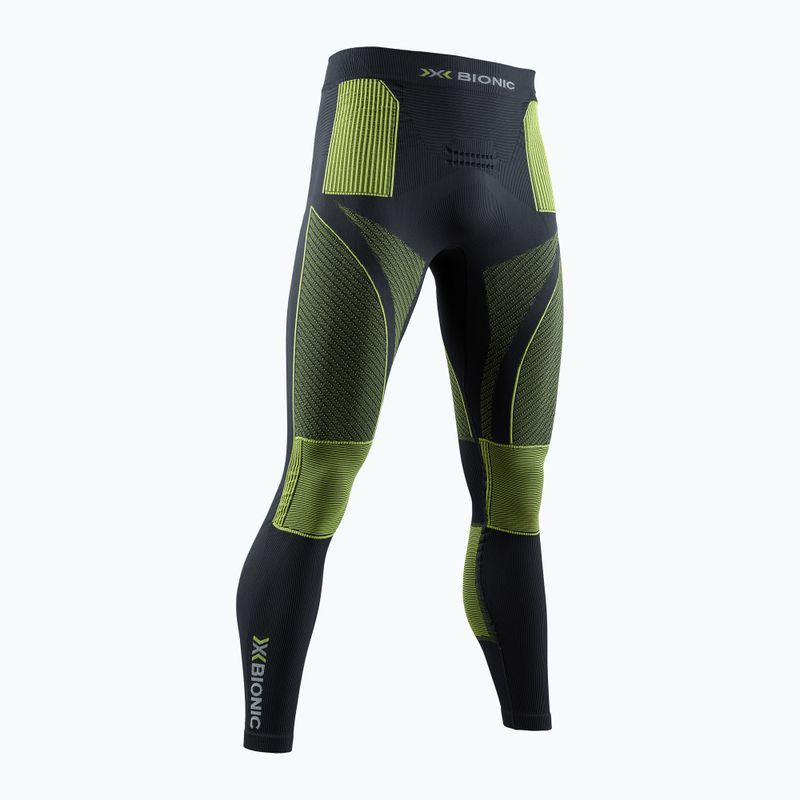 Pantaloni termici bărbătești X-Bionic Energy Accumulator 4.0 de culoare gri-verde EAWP05W19M