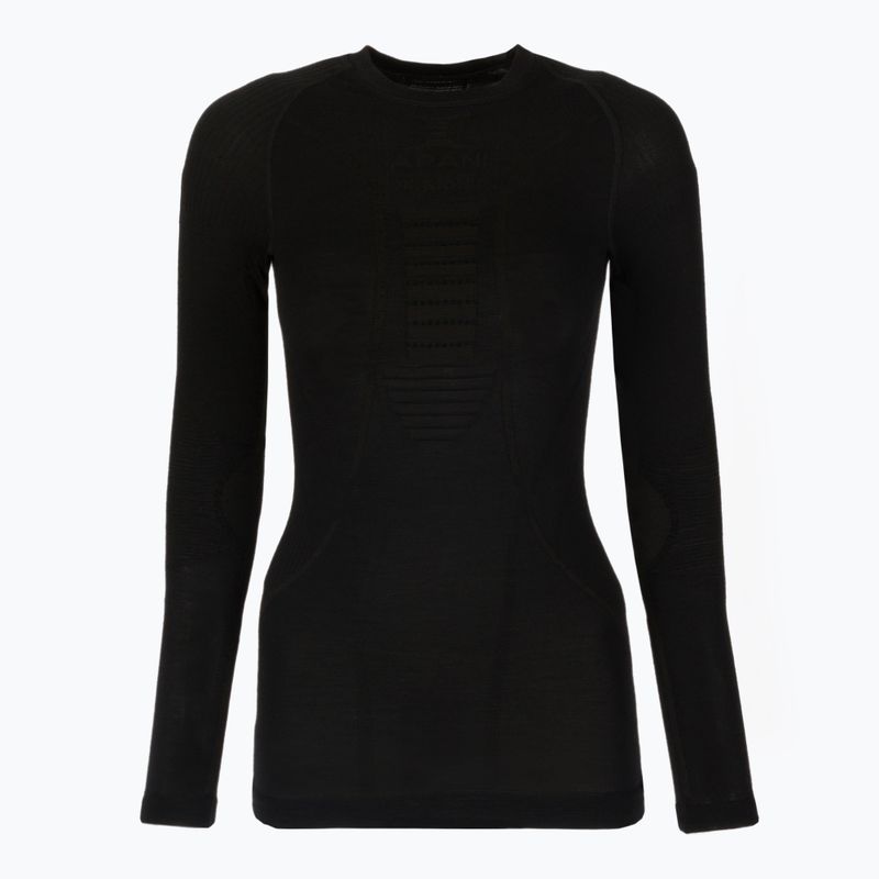 Tricou termic cu mânecă lungă pentru femei X-Bionic Apani 4.0 Merino, negru, APWT06W19W