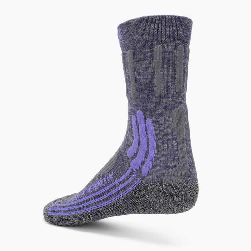 Șosete de trekking pentru femei Șosete X-Socks Trek X Merino gri violet melange/grișu melange 2