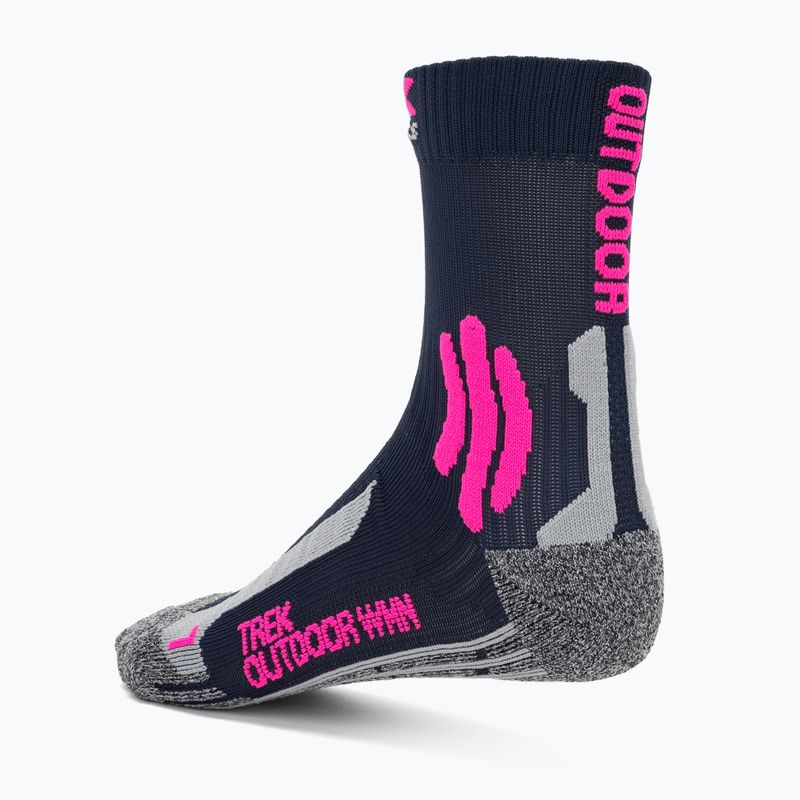 Șosete de trekking pentru femei X-Socks Trek Outdoor midnight blue/pink/lt grey melange 2