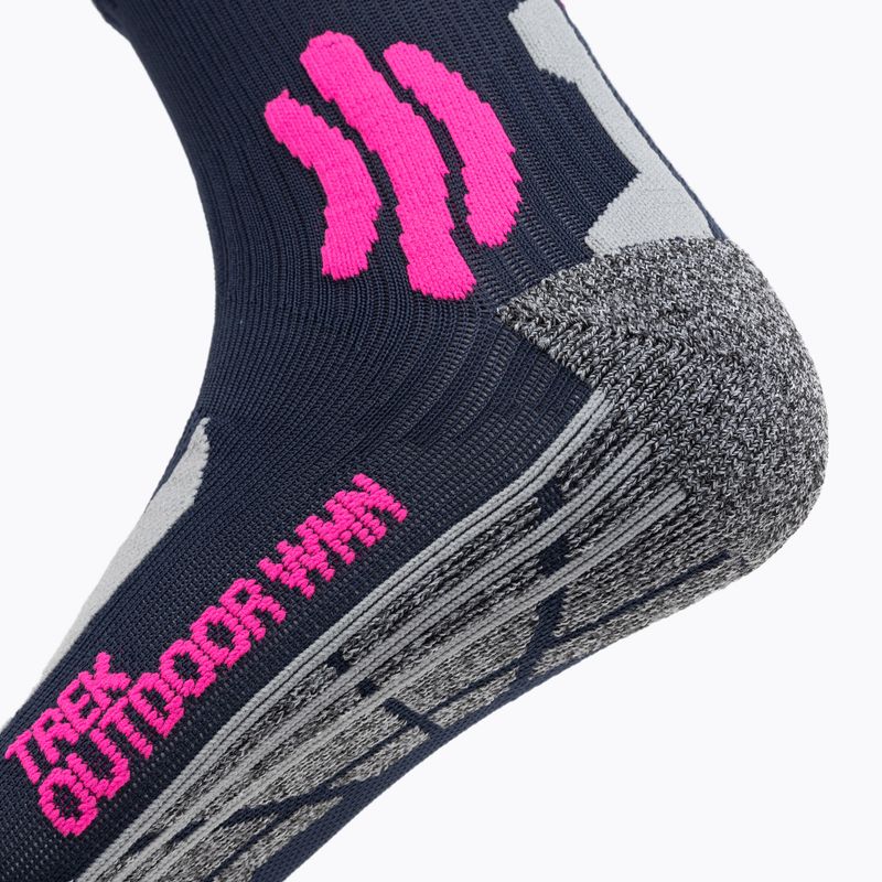 Șosete de trekking pentru femei X-Socks Trek Outdoor midnight blue/pink/lt grey melange 3