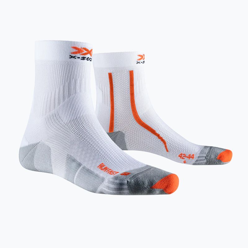 X-Socks Run Fast 4.0 șosete de alergare alb arctic/portocaliu trucat