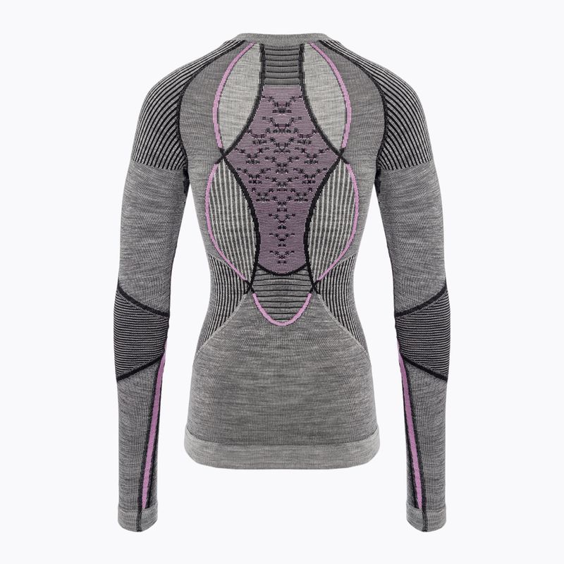 Bluză termică damă X-Bionic Merino black/grey/magnolia 2