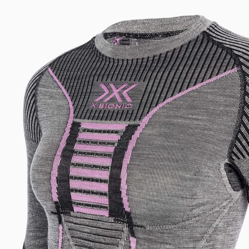 Bluză termică damă X-Bionic Merino black/grey/magnolia 3