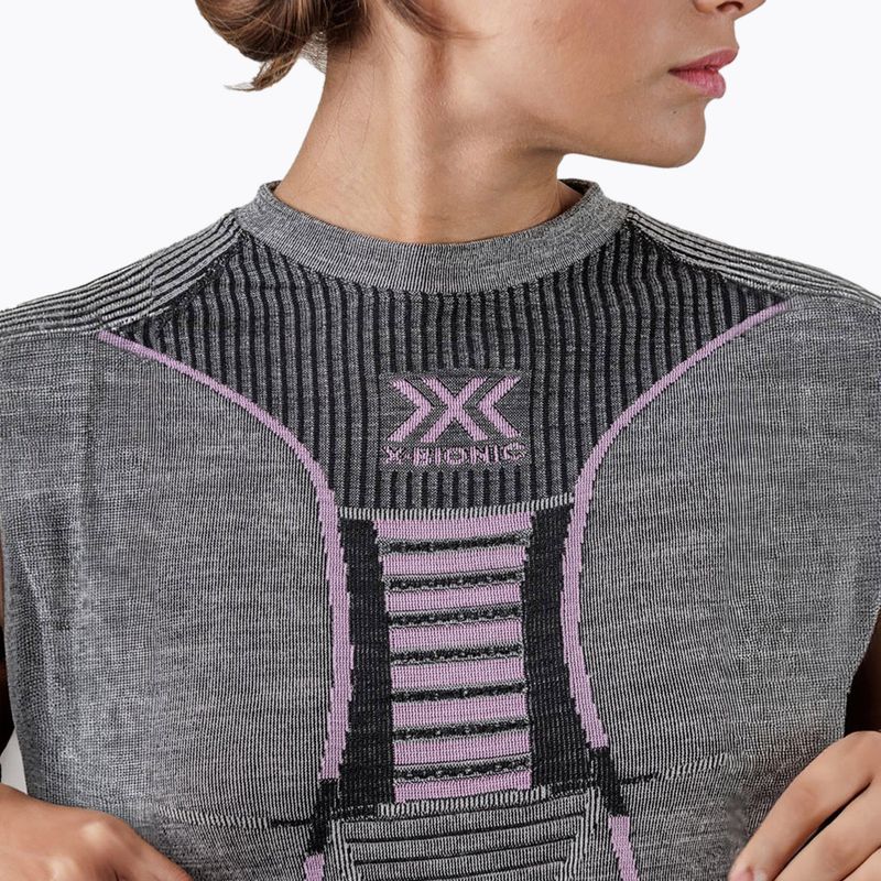 Bluză termică damă X-Bionic Merino black/grey/magnolia 4