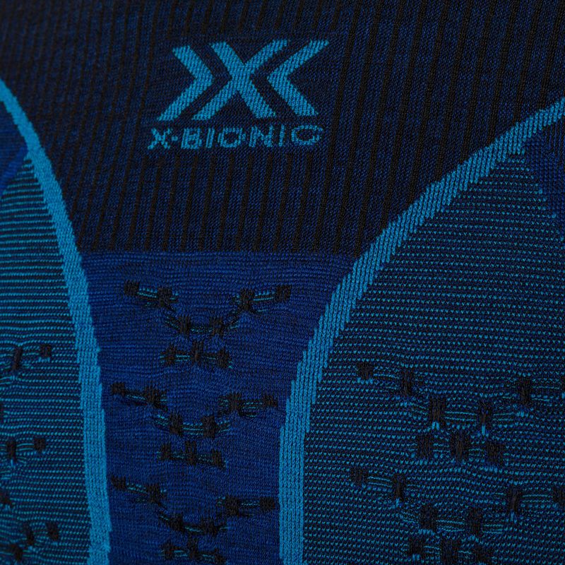 Bluză termică pentru bărbați X-Bionic Merino dark ocean/sky blue 4
