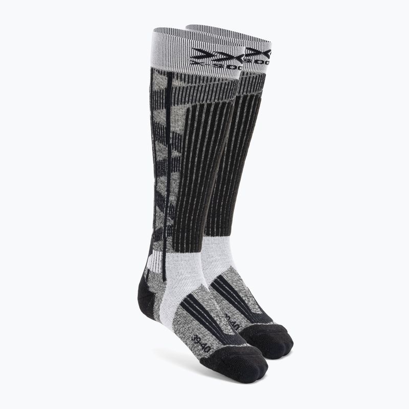 Șosete de schi pentru femei X-Socks Ski Rider 4.0 gri melange/opal negru