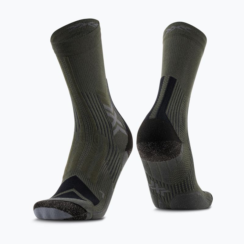Șosete X-Socks pentru bărbați Hike Expert Silver Crew green/black