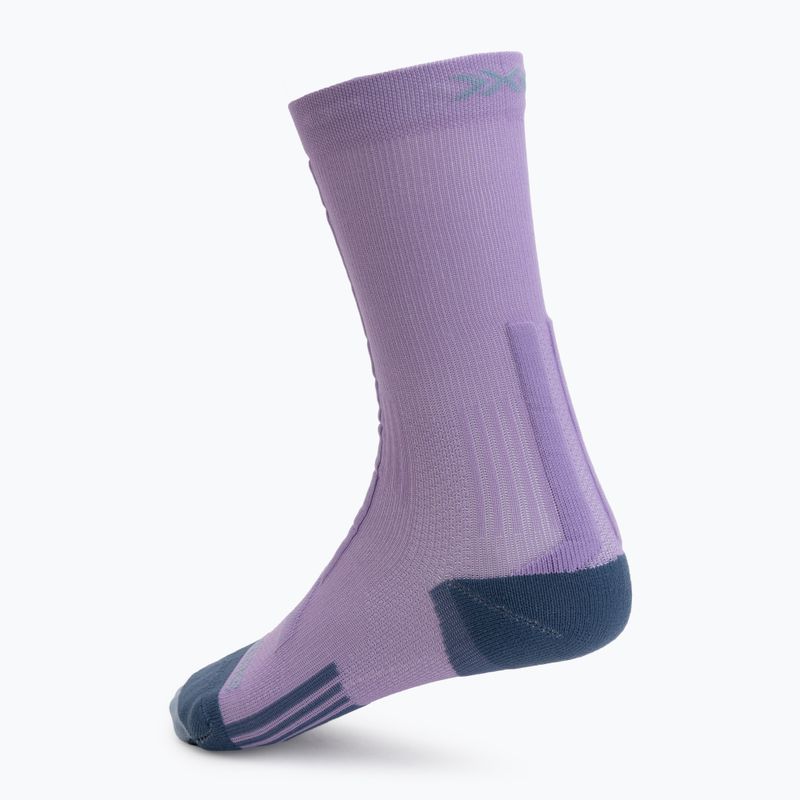 Șosete de alergare pentru femei X-Socks Trailrun Discover Crew orchid/sunset blue 2