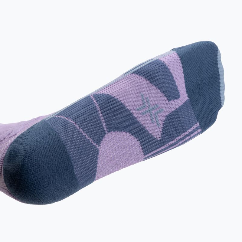 Șosete de alergare pentru femei X-Socks Trailrun Discover Crew orchid/sunset blue 4