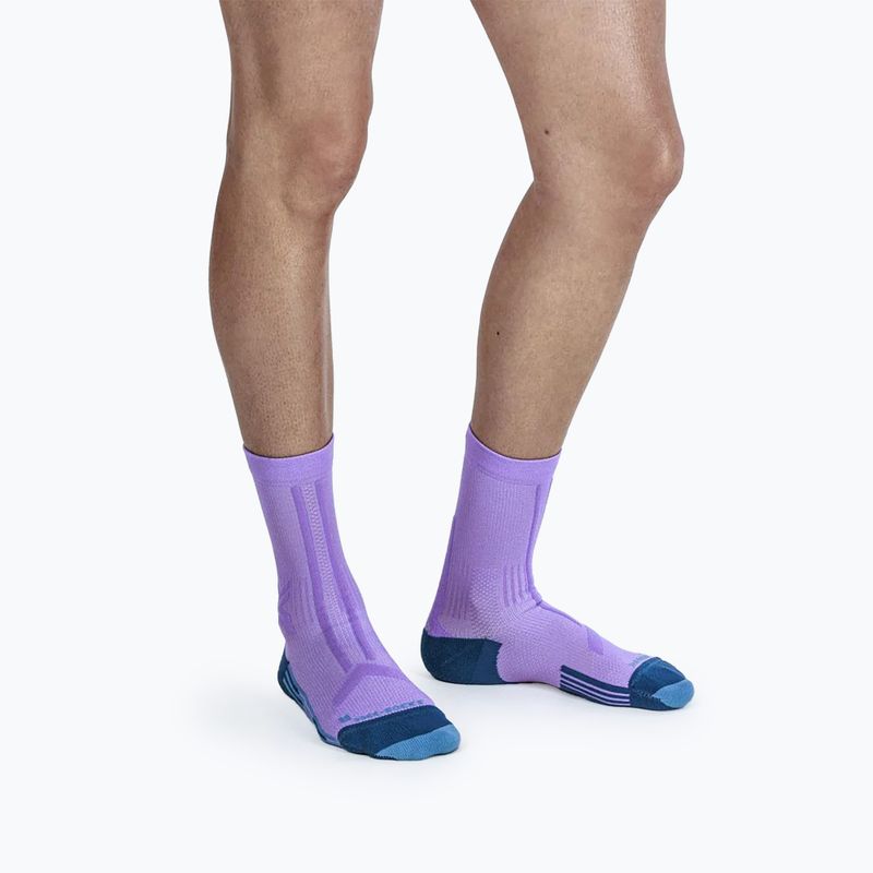Șosete de alergare pentru femei X-Socks Trailrun Discover Crew orchid/sunset blue 2