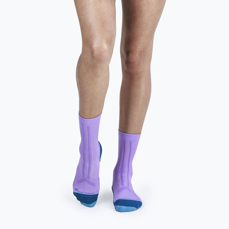 Șosete de alergare pentru femei X-Socks Trailrun Discover Crew orchid/sunset blue 3