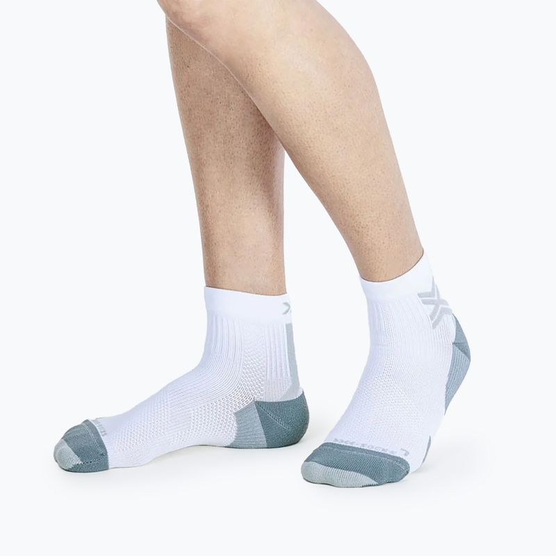 Șosete X-Socks Run Discover Ankle alb arctic/gri perlă 2