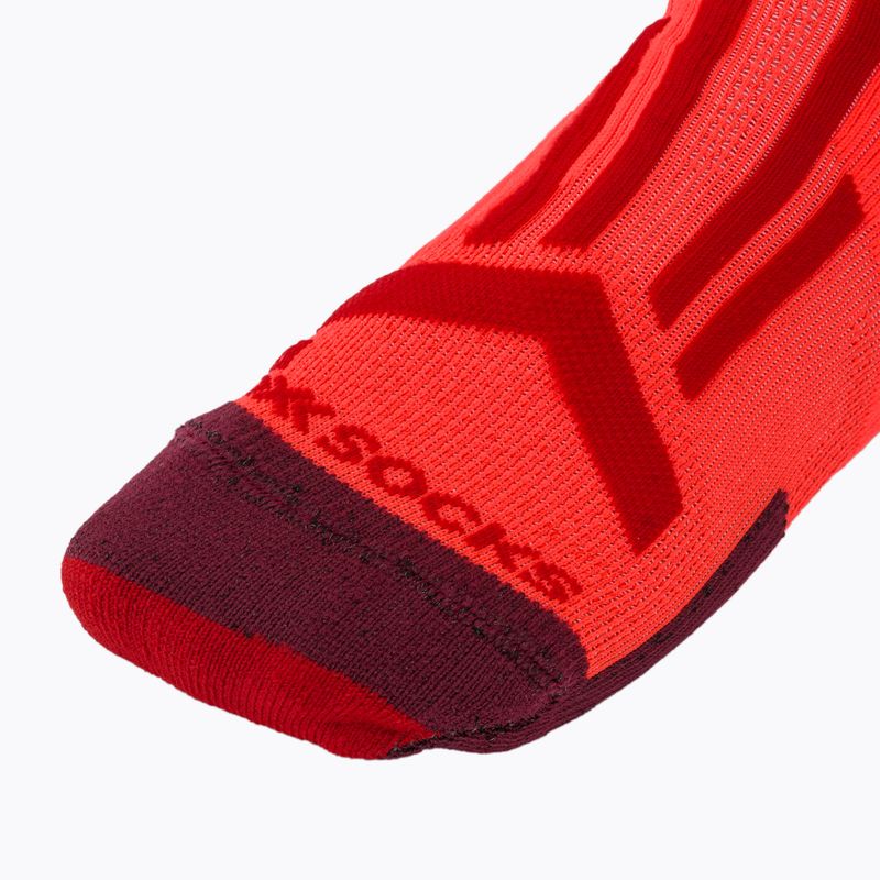 Șosete pentru bărbați X-Socks Trailrun Perform Crew fluo red/namib red 4