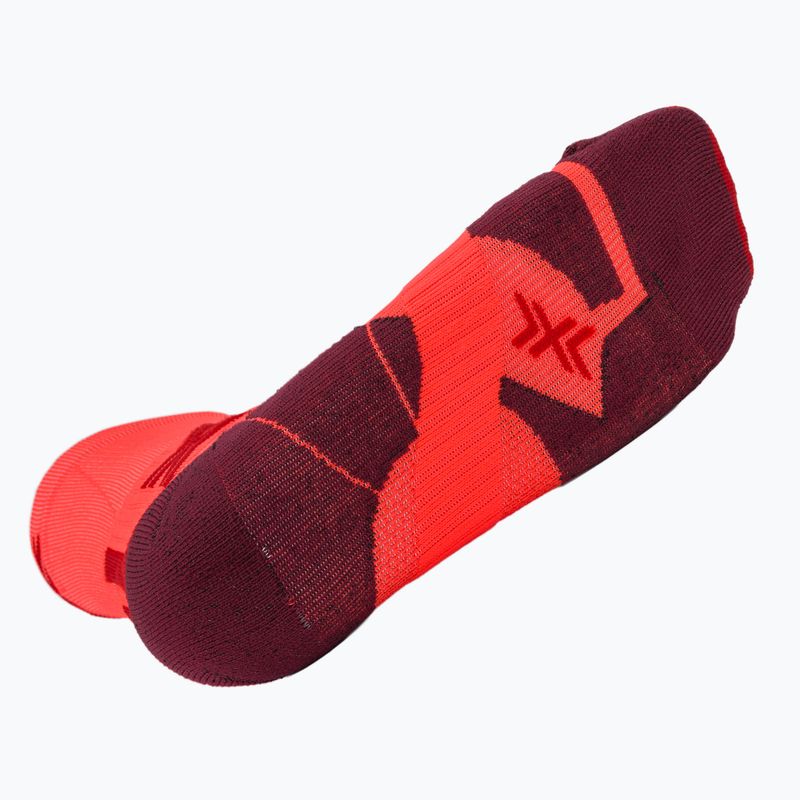 Șosete pentru bărbați X-Socks Trailrun Perform Crew fluo red/namib red 5