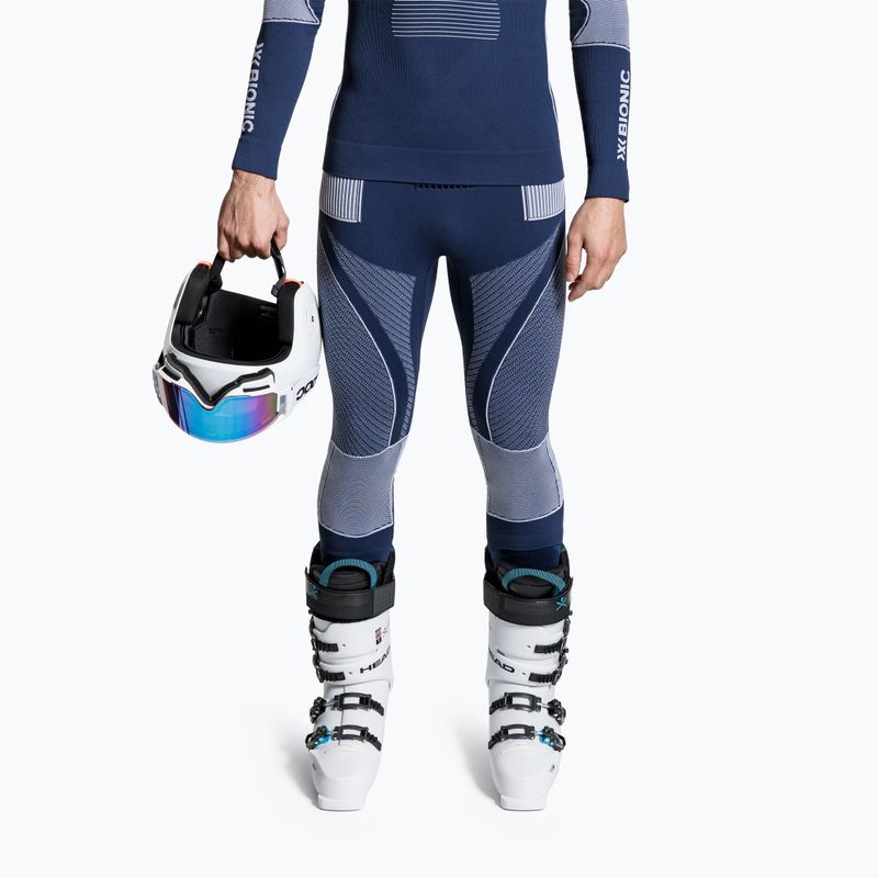 Pantaloni termoactivi pentru bărbați X-Bionic 3/4 Energy Accumulator 4.0 marine/optical white 3