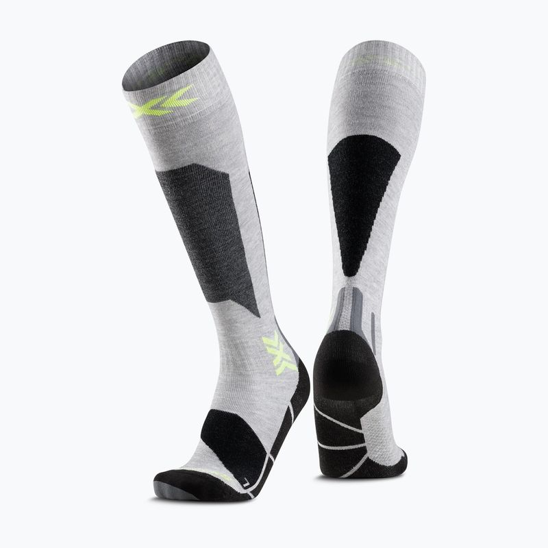 Șosete de schi X-Socks Ski Discover Otc rhino grey/canary