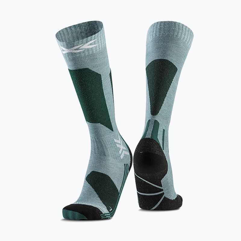 Șosete de schi pentru femei X-Socks Ski Discover Otc sage green/english lawn