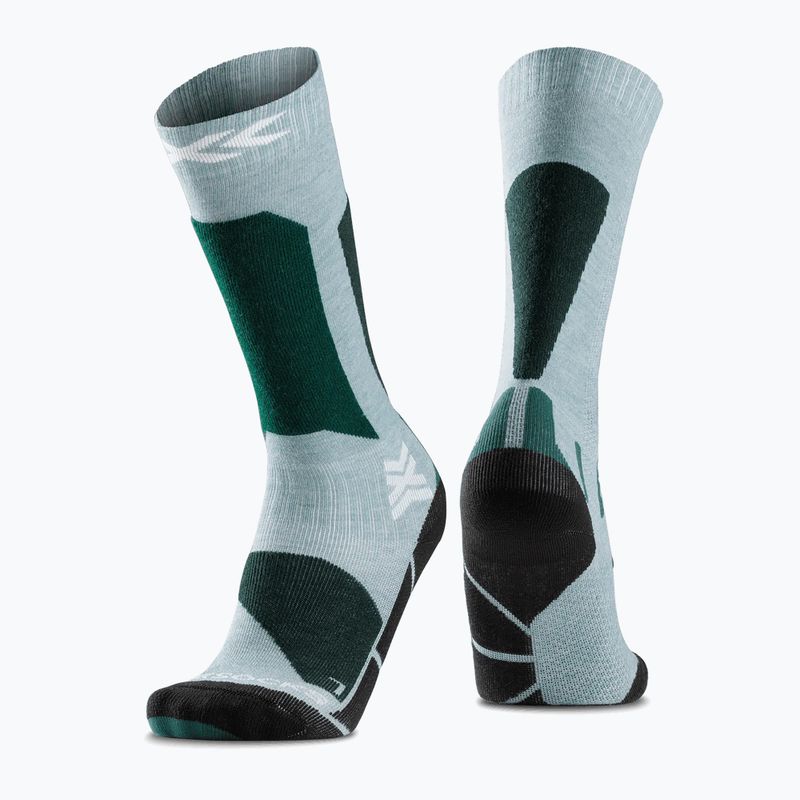 Șosete de schi pentru copii X-Socks Ski Discover Otc sage green/english lawn