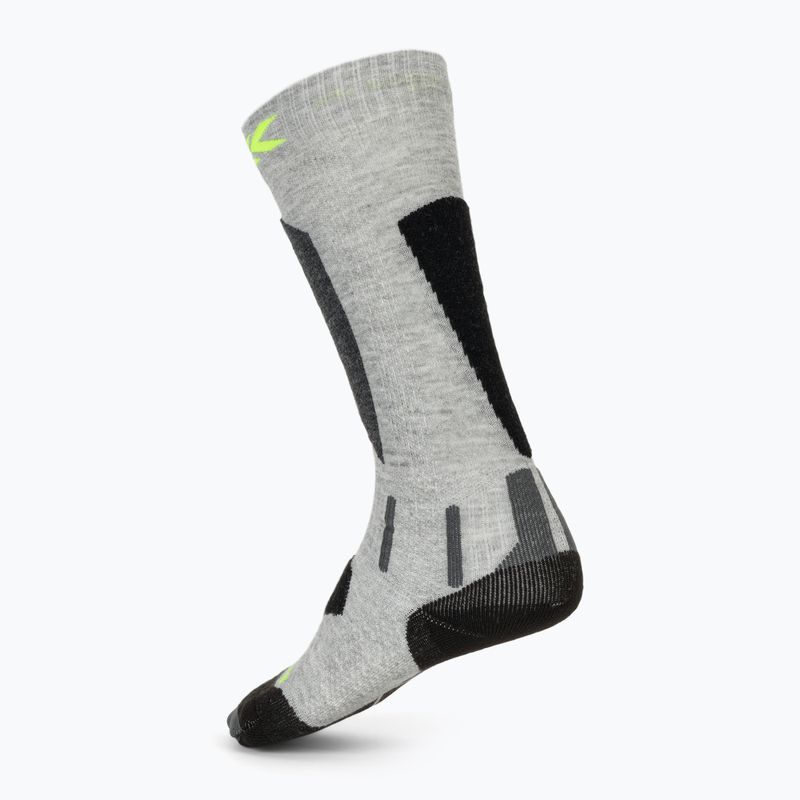 Șosete de schi pentru copii X-Socks Ski Discover Otc rhino grey/canary 2
