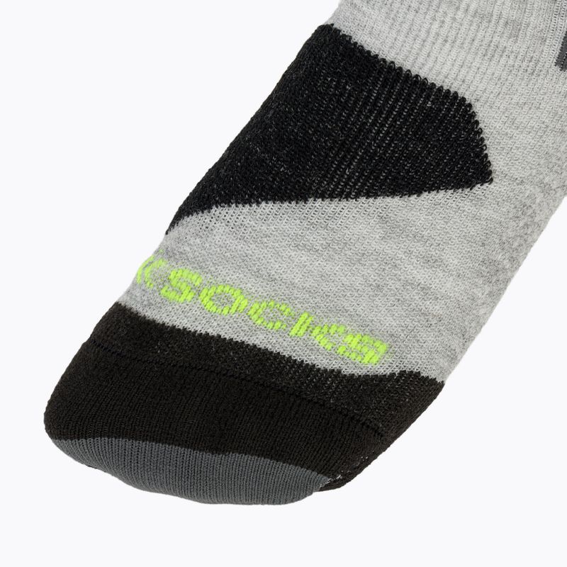 Șosete de schi pentru copii X-Socks Ski Discover Otc rhino grey/canary 3