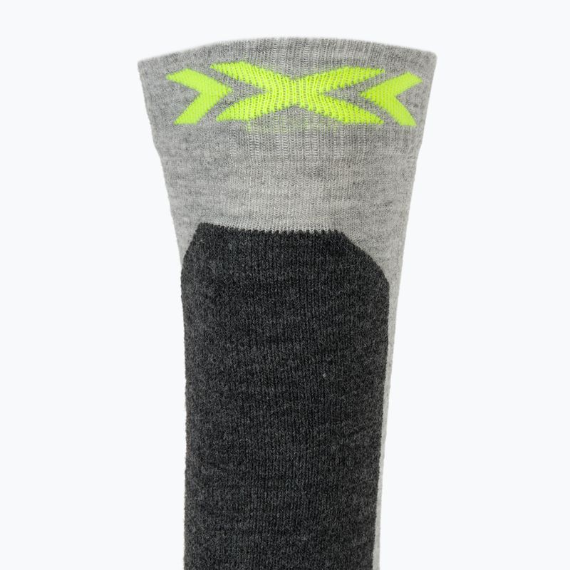 Șosete de schi pentru copii X-Socks Ski Discover Otc rhino grey/canary 4