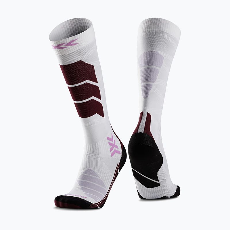 Șosete de schi pentru femei X-Socks Ski Expert Otc x white/lavender