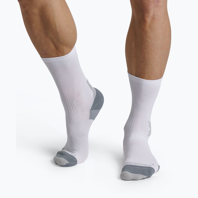 Șosete X-Socks Run Discover Crew arctic white/pearl grey 2
