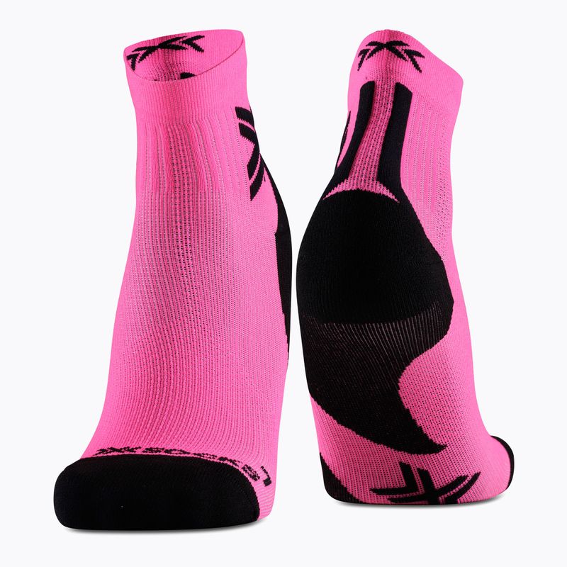 Șosete X-Socks Run Discover Ankle fluo roz/x negru