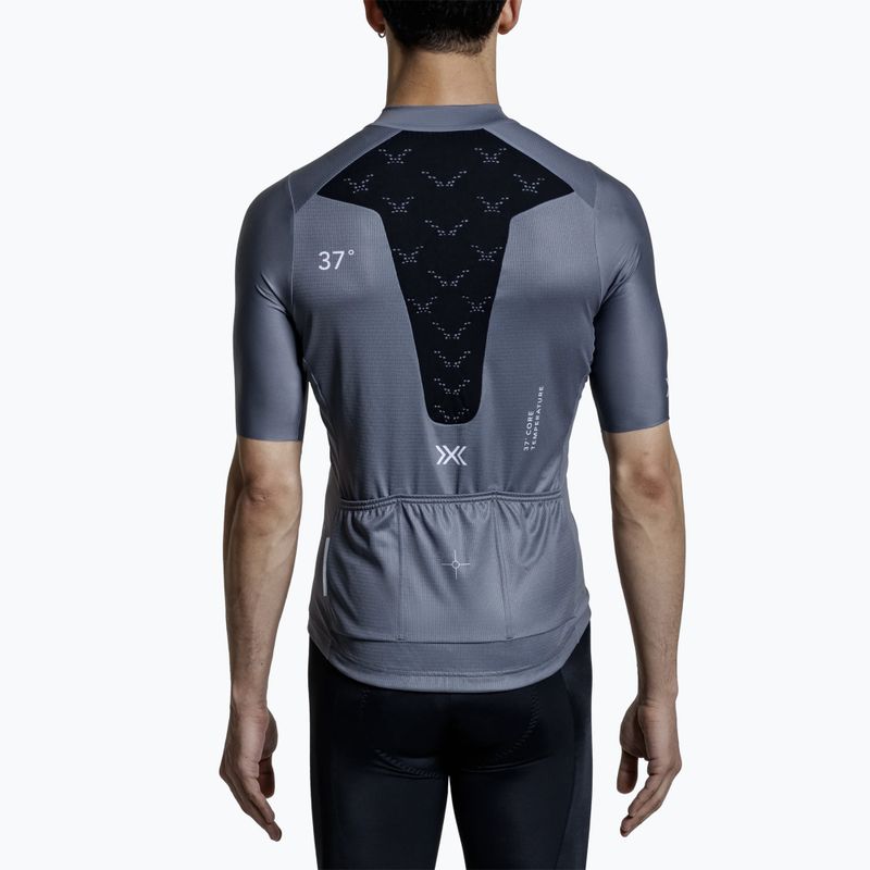 Tricou de ciclism pentru bărbați X-Bionic Corefusion Ride Jersey rhino grey 3