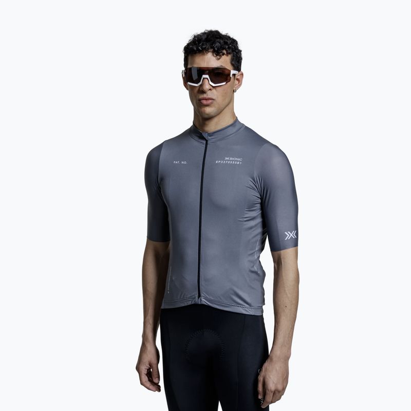Tricou de ciclism pentru bărbați X-Bionic Corefusion Ride Jersey rhino grey 4