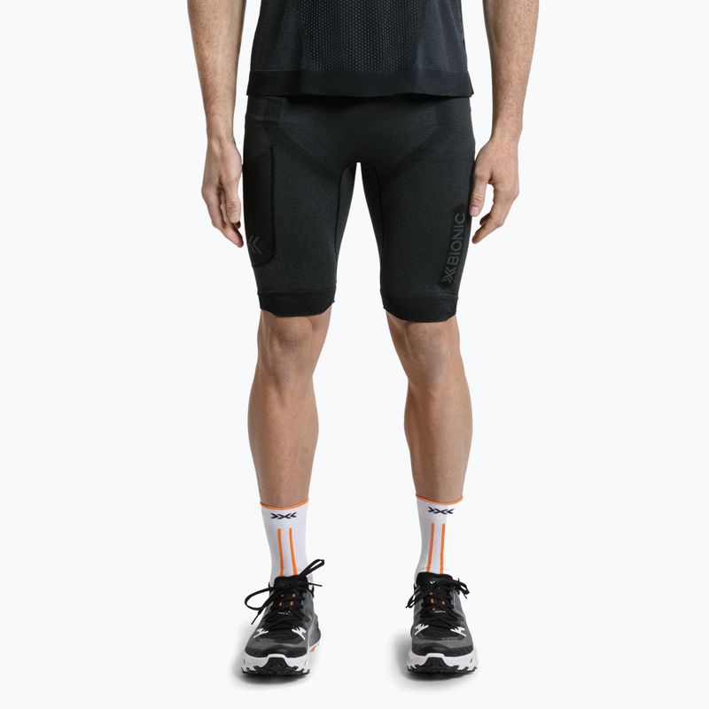 Pantaloni scurți termoactivi pentru bărbați X-Bionic Xceed Run Tights x black/rhino grey