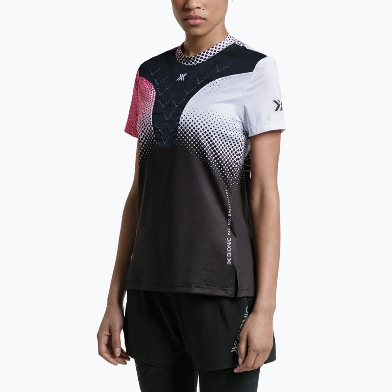 Tricou de alergare pentru femei X-Bionic Corefusion Run dot fade/neo pink/white 3