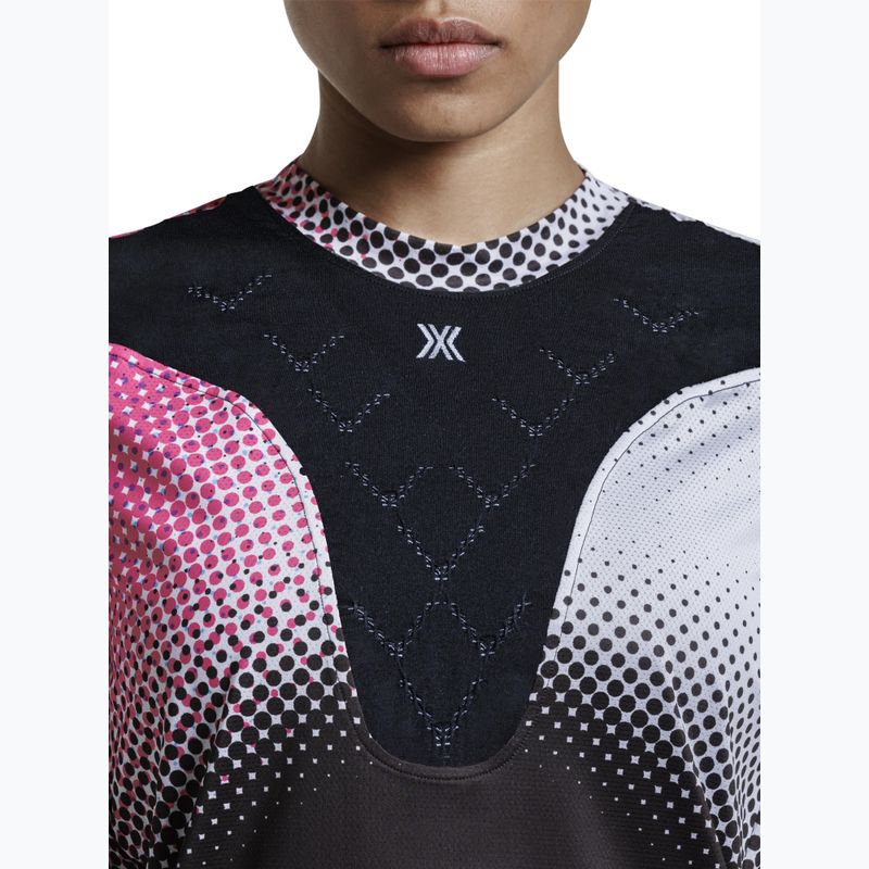 Tricou de alergare pentru femei X-Bionic Corefusion Run dot fade/neo pink/white 4
