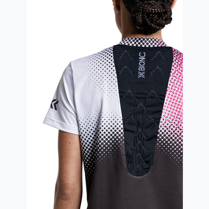 Tricou de alergare pentru femei X-Bionic Corefusion Run dot fade/neo pink/white 5