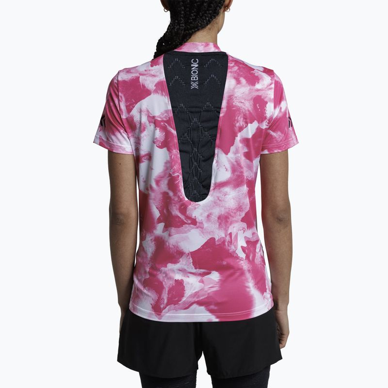 Tricou de alergare pentru femei X-Bionic Corefusion Run wolfpack/white/neo pink 4