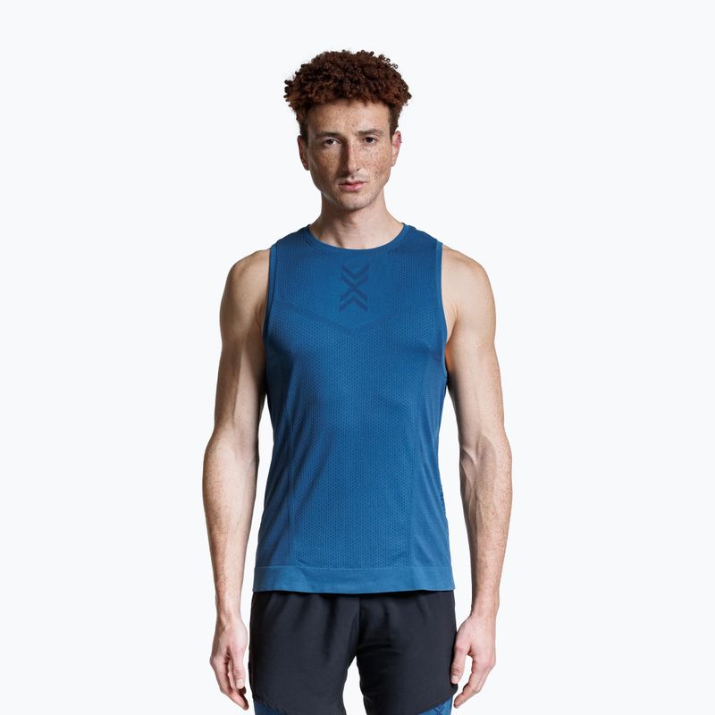 Tricou de alergare pentru bărbați X-Bionic Xceed Run albastru ardezie/marin