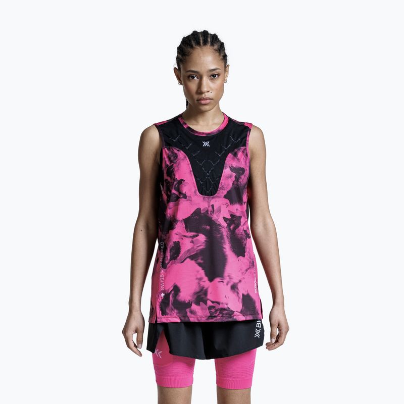 Tricou de alergare X-Bionic Corefusion Run Tank wolfpack/black/neo pink 3