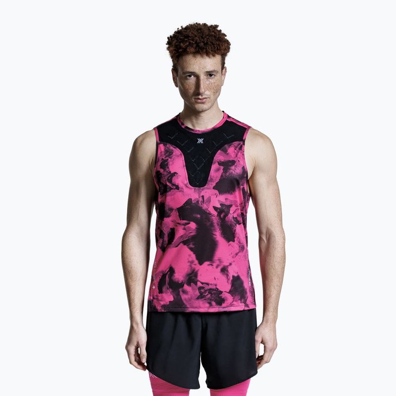 Tricou de alergare X-Bionic Corefusion Run Tank wolfpack/black/neo pink 4