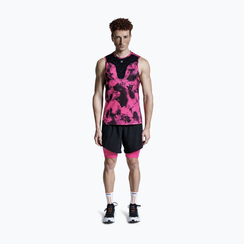 Tricou de alergare X-Bionic Corefusion Run Tank wolfpack/black/neo pink 6