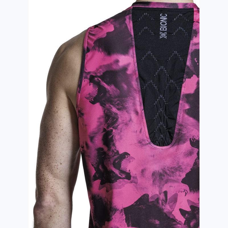 Tricou de alergare X-Bionic Corefusion Run Tank wolfpack/black/neo pink 9